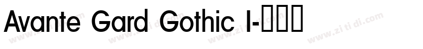 Avante Gard Gothic I字体转换